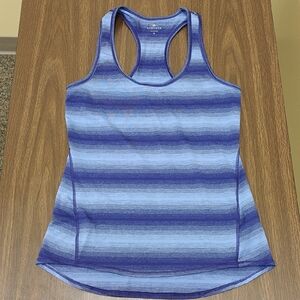 Athleta Multitone Blue Racerback Tank Top